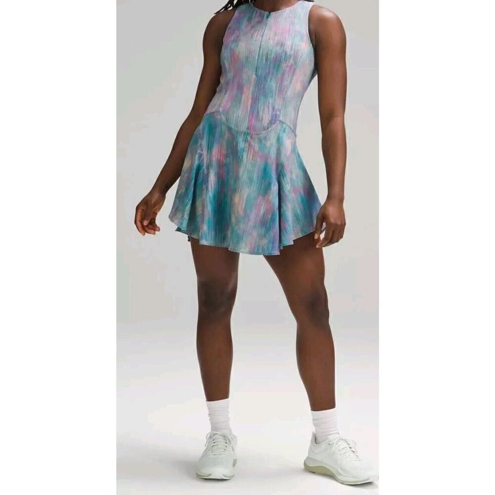 Lululemon Everlux Short-Lined Tennis Tank Dress 6" 'Pixel Diffuse Multi | 10 NWT